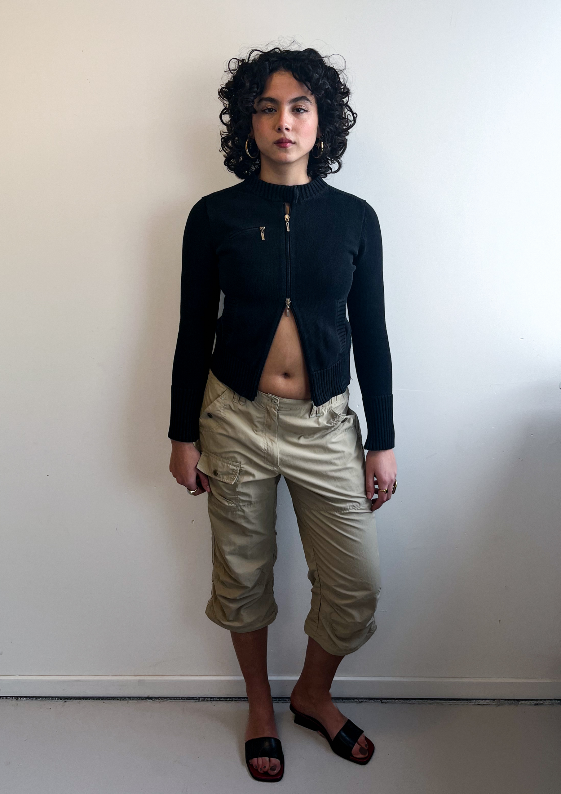 Black Zip Up Sweater