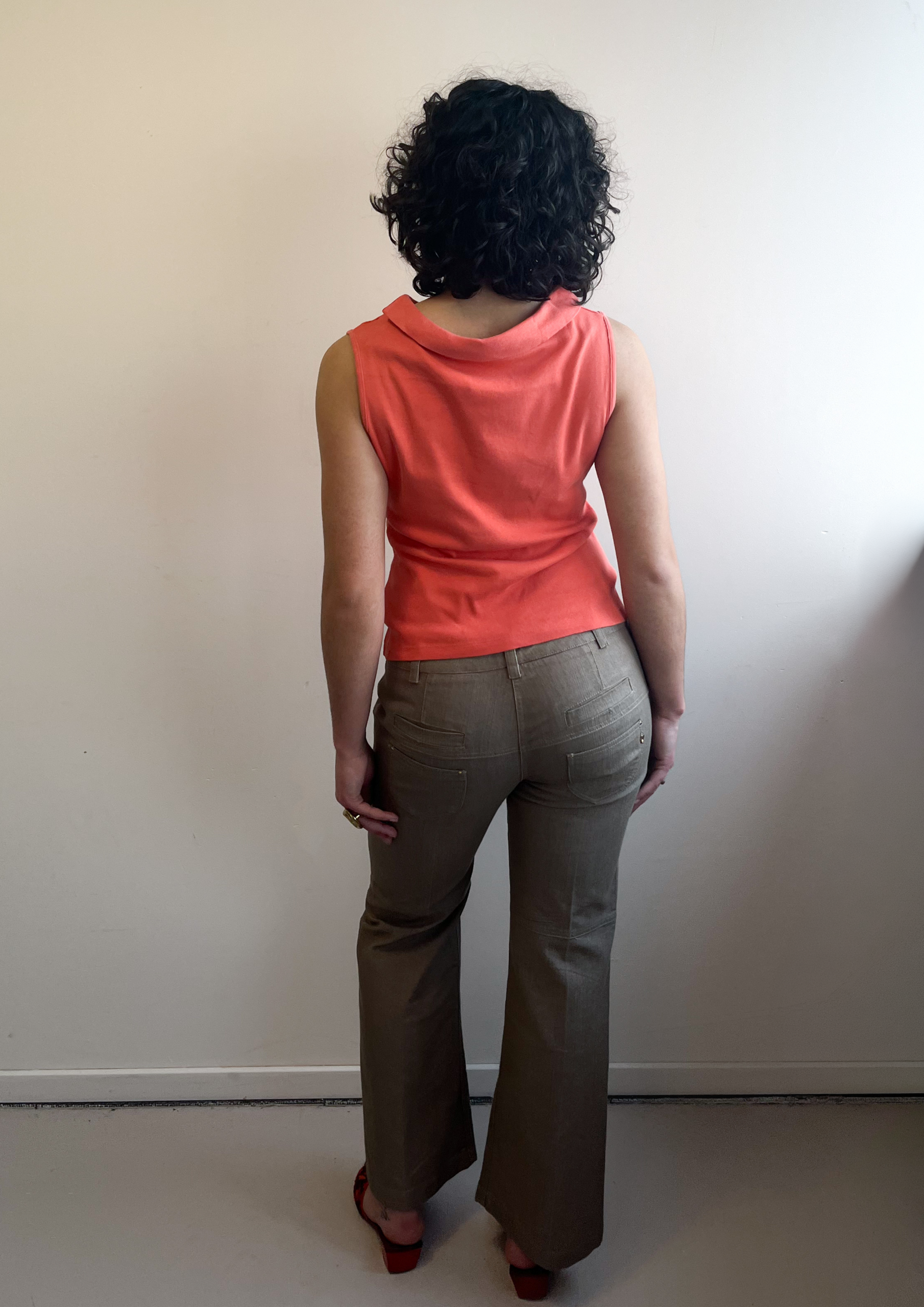 Brown Flare Trousers