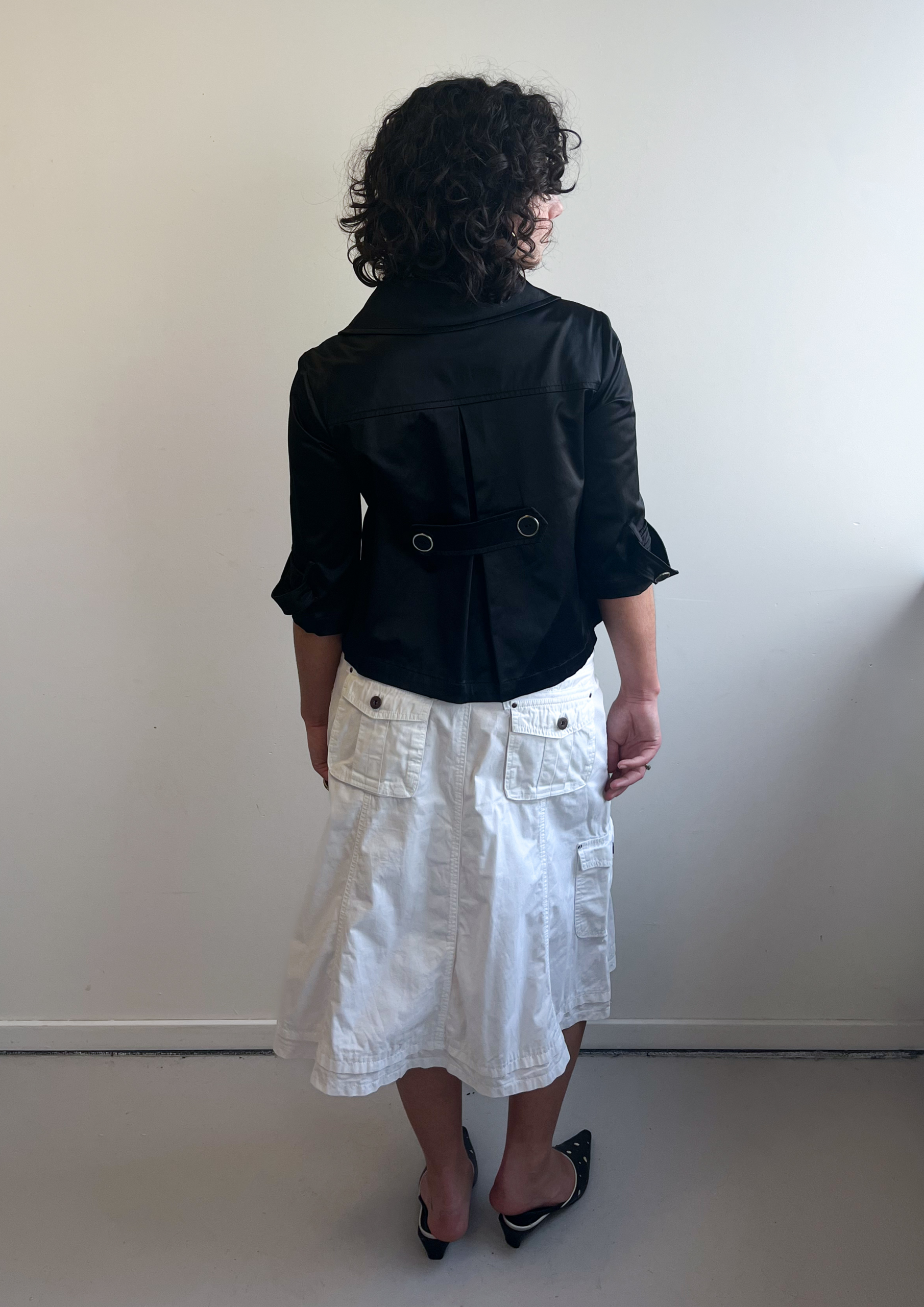 White Midi Utility Skirt